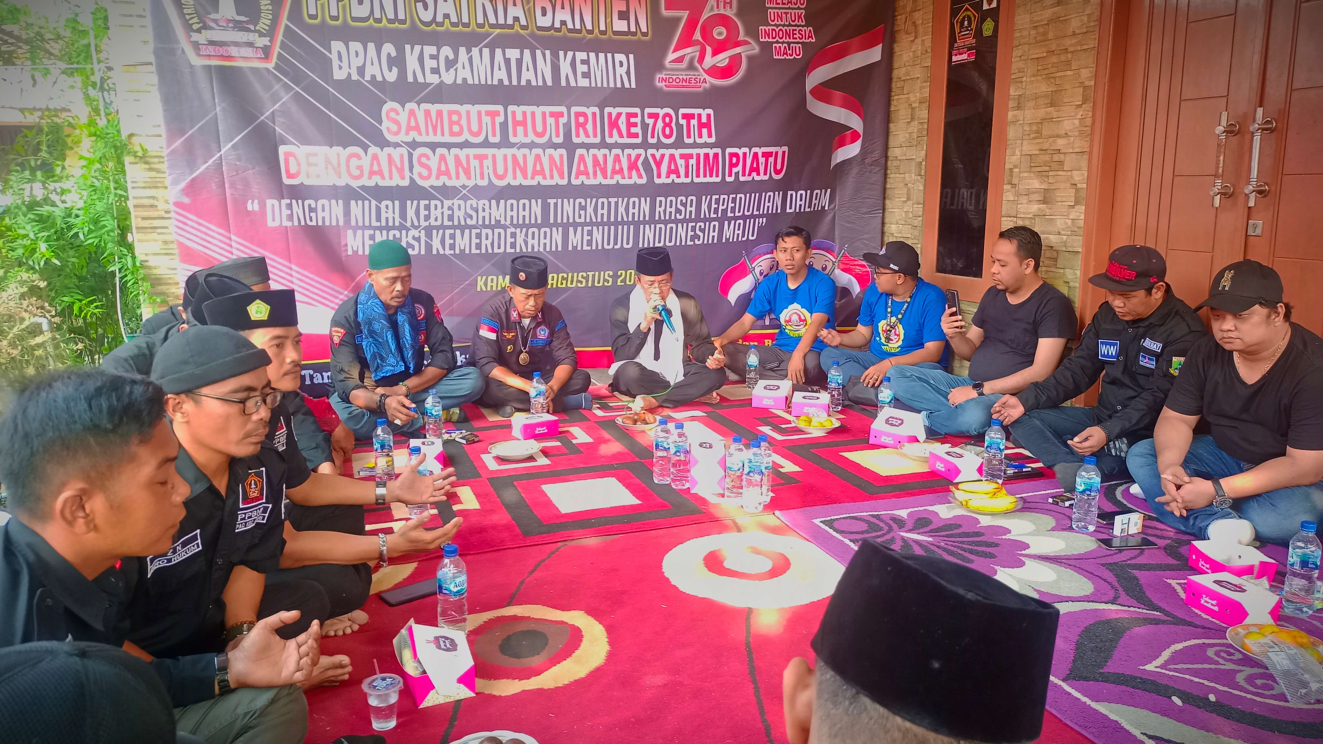 Semarak HUT RI Ke_78, Ormas PPBNI DPAC Kecamatan Kemiri Menggelar Santunan Yatim