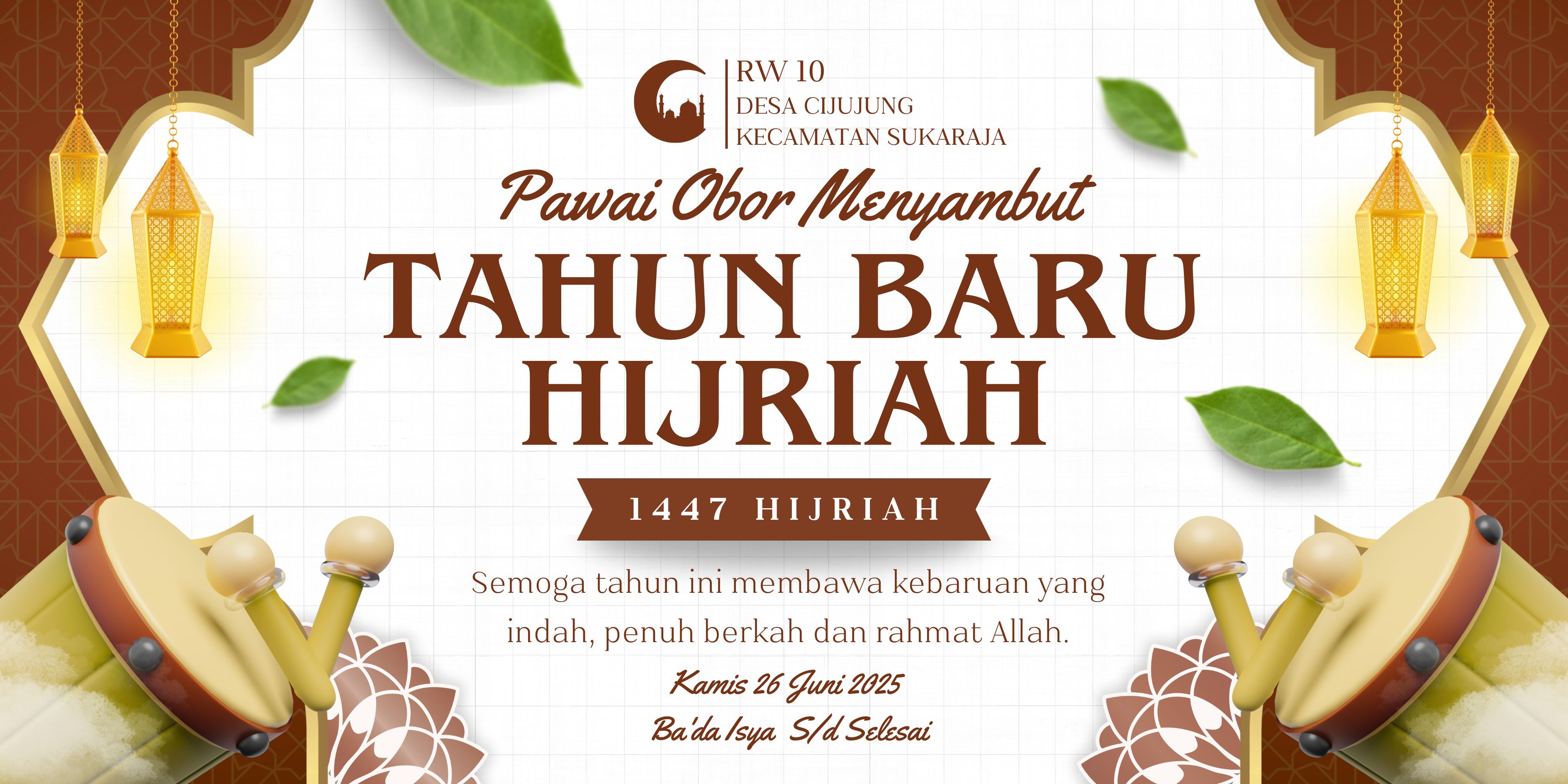 Sambut Tahun Baru Islam 1447 H, RW 10 Desa Cijujung Sukaraja Bogor Akan Menggelar Pawai Obor, Ini Rutenya