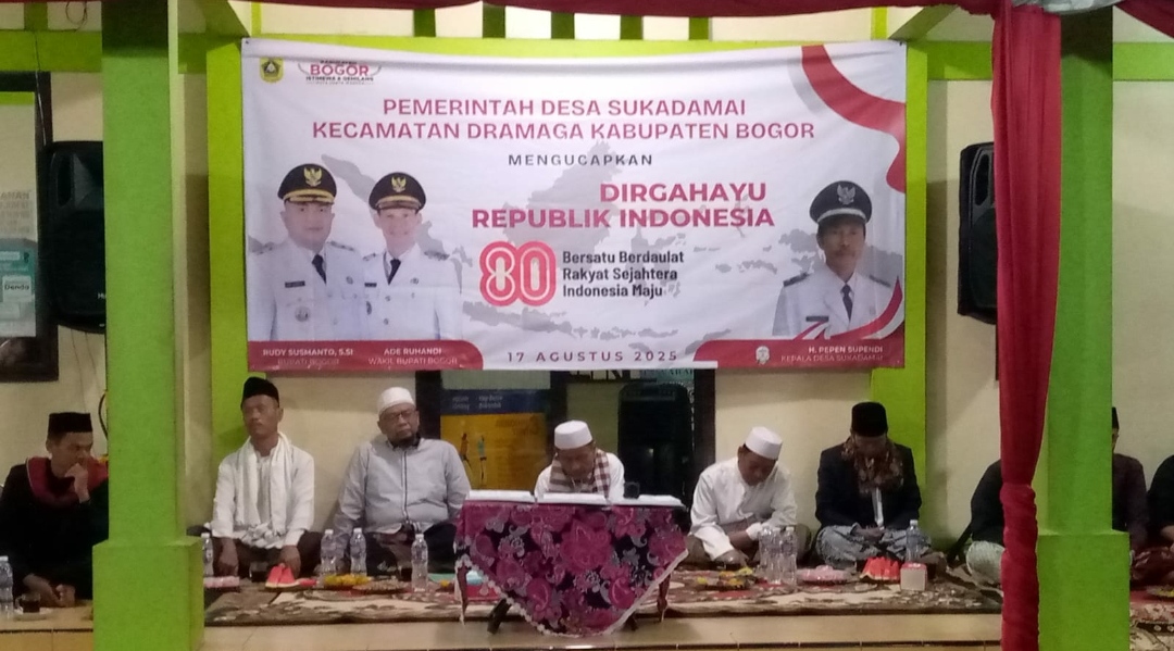 Pemdes Sukadamai Peringati HUT ke-80 RI dengan Tasyakuran dan Apresiasi Warga Berprestasi