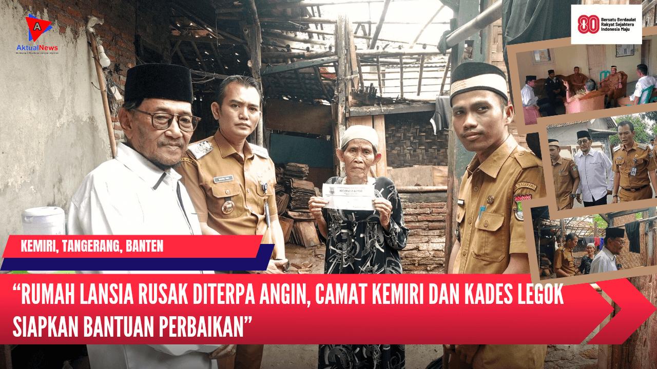 Respons Cepat! Camat Kemiri Turun Tangan Bantu Lansia yang Tinggal di Rumah Rusak