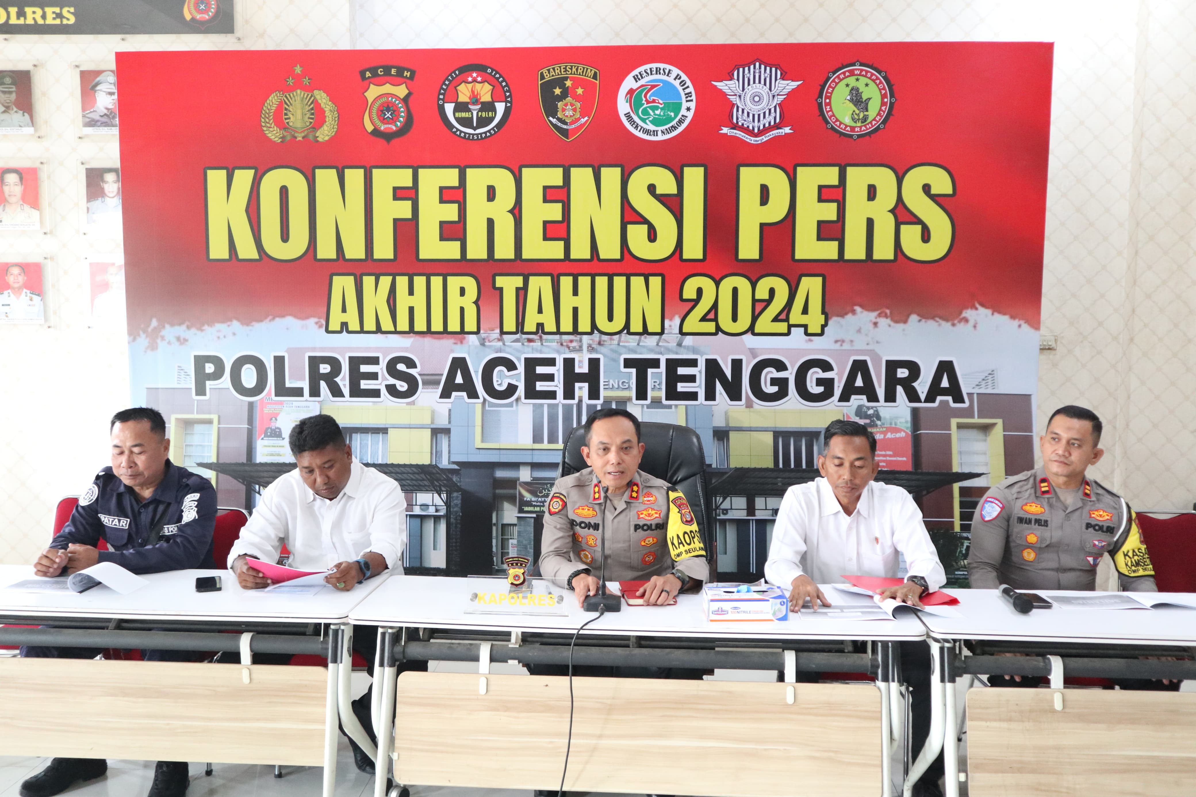 Polres Aceh Tenggara Gelar Konferensi Pers Akhir Tahun 2024