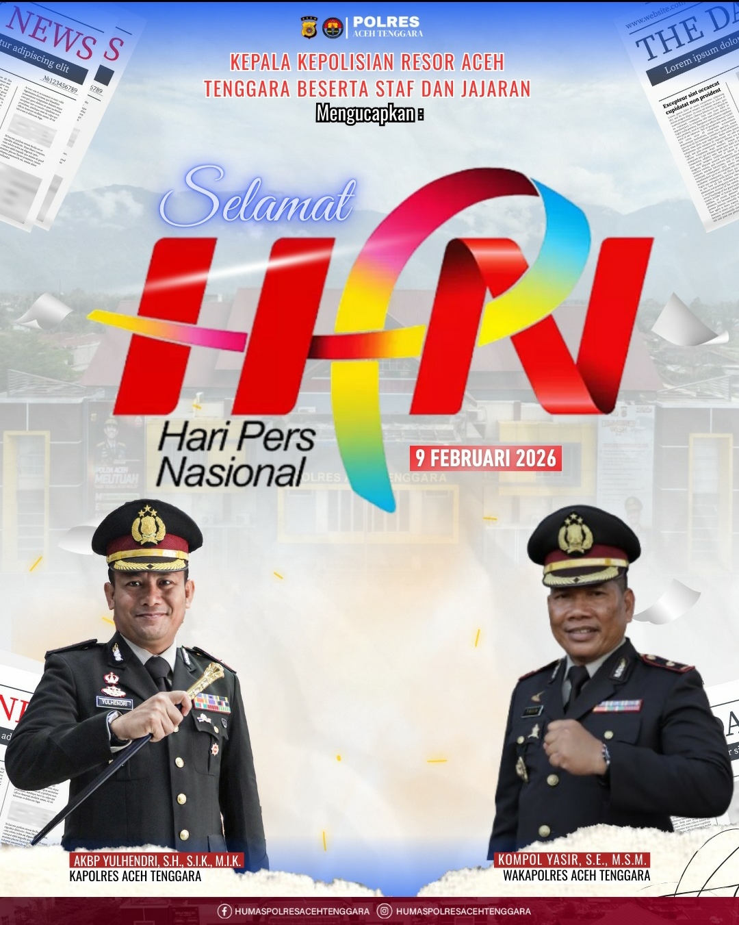 Kapolres Aceh Tenggara Ucapkan Selamat Hari Pers Nasional dan HUT PWI ke-80