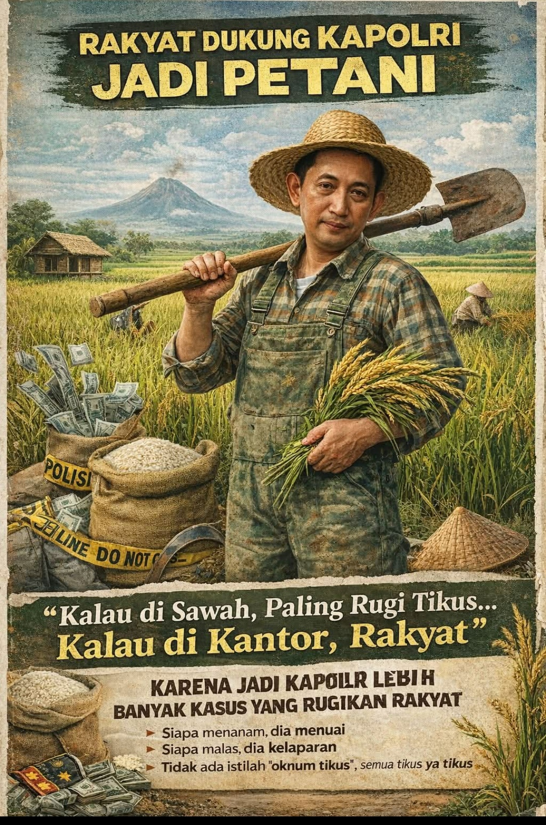 Rakyat Dukung Kapolri Jadi Petani