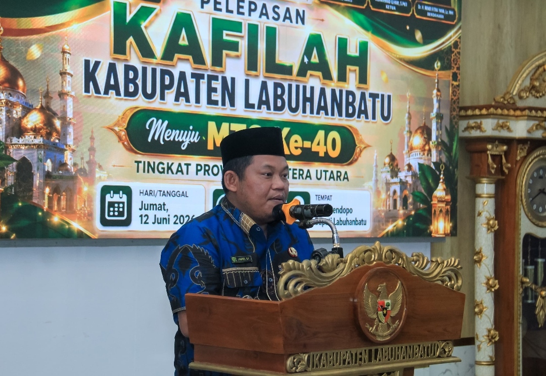 Wabup Jamri Lepas Kafilah MTQ Kabupaten Labuhanbatu Menuju MTQ Tingkat Sumut Tahun 2026