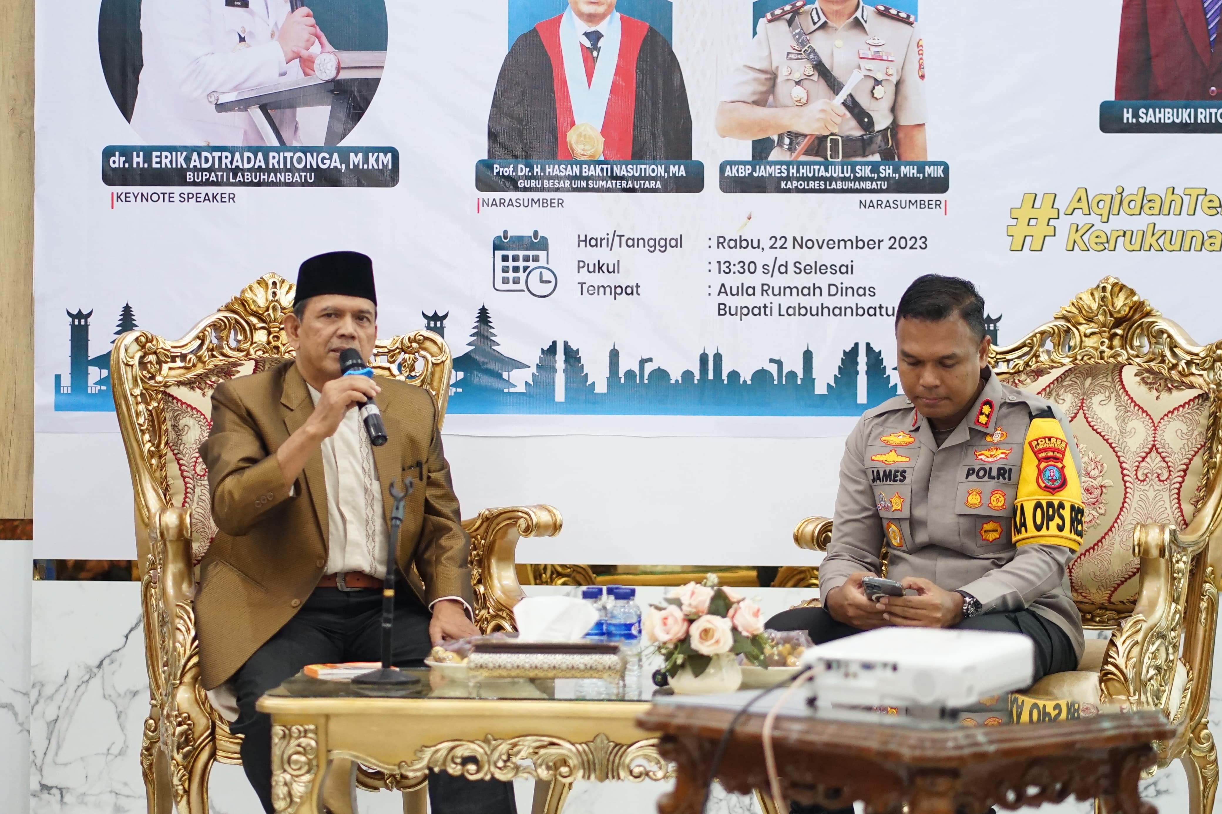 Ini Pesan Bupati Labuhanbatu Saat Hadiri Seminar Nasional Moderasi Beragama 