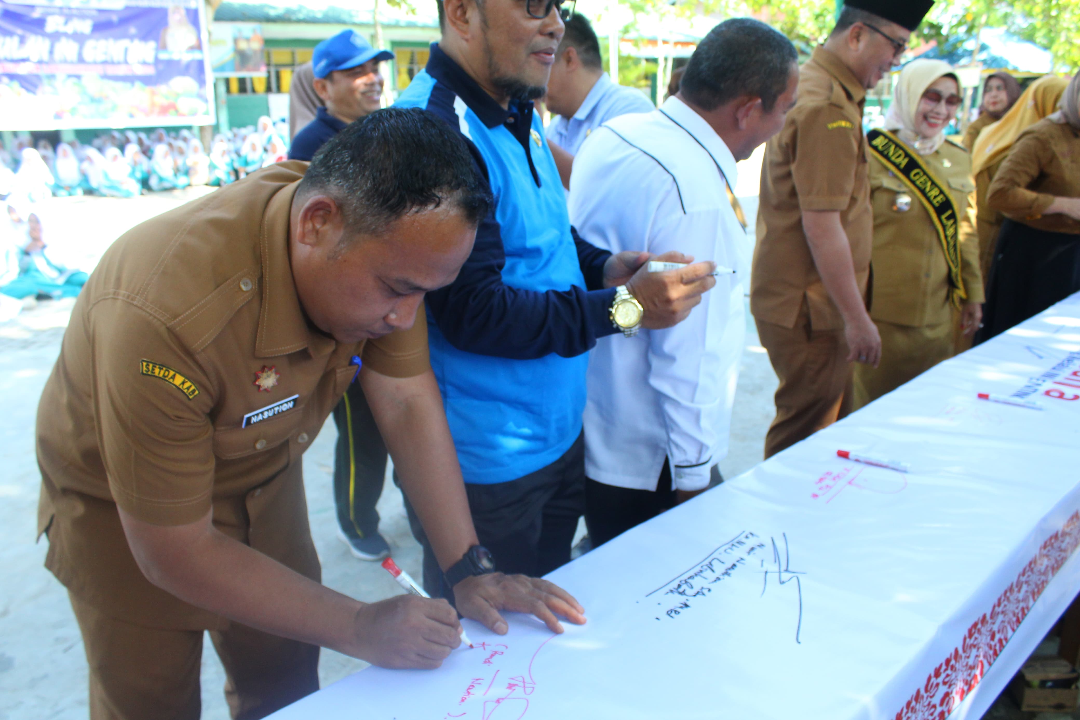 Gerakan Aksi Bergizi Disekolah Lounching di Kabupaten Labuhanbatu 