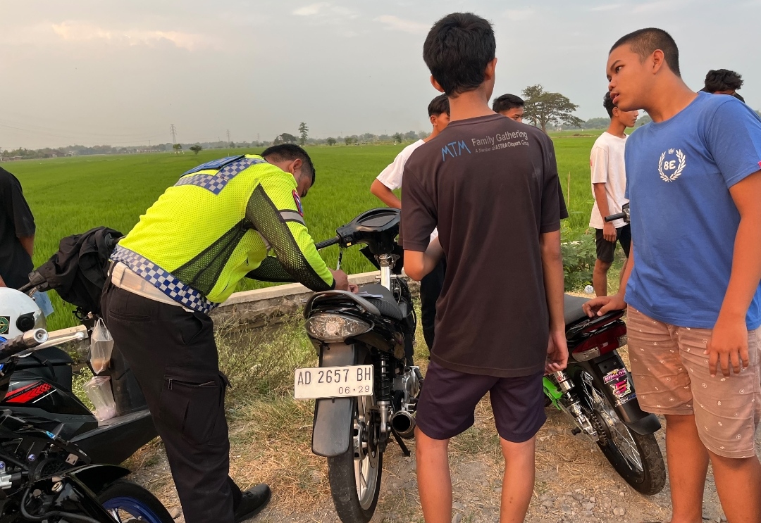 Polisi Tindak Dugaan Balap Liar di Kebakkramat, 127 Motor Terjaring