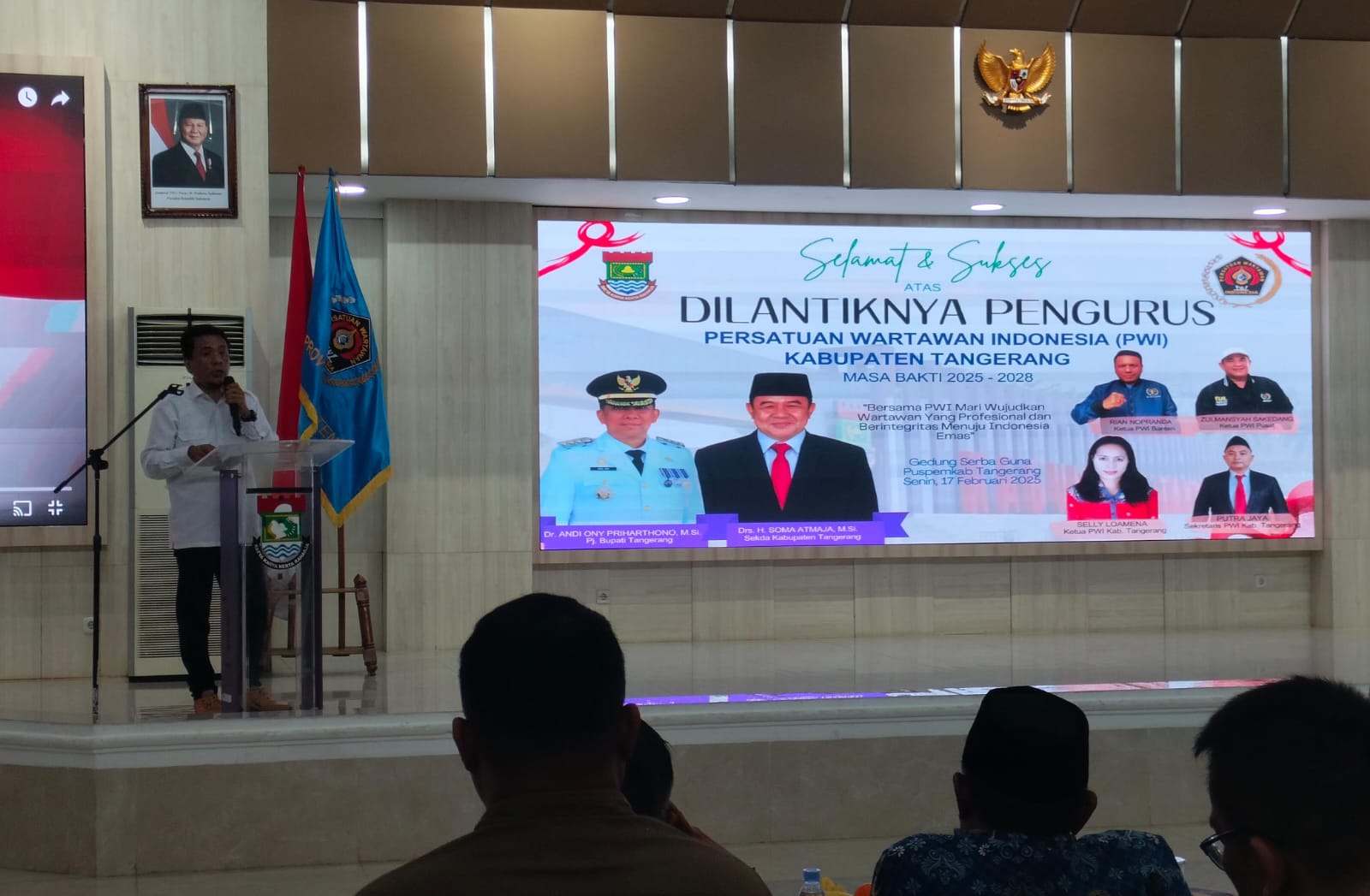Rian Nopandra Resmi Melantik Kepengurusan PWI Kabupaten Tangerang Periode 2025-2028