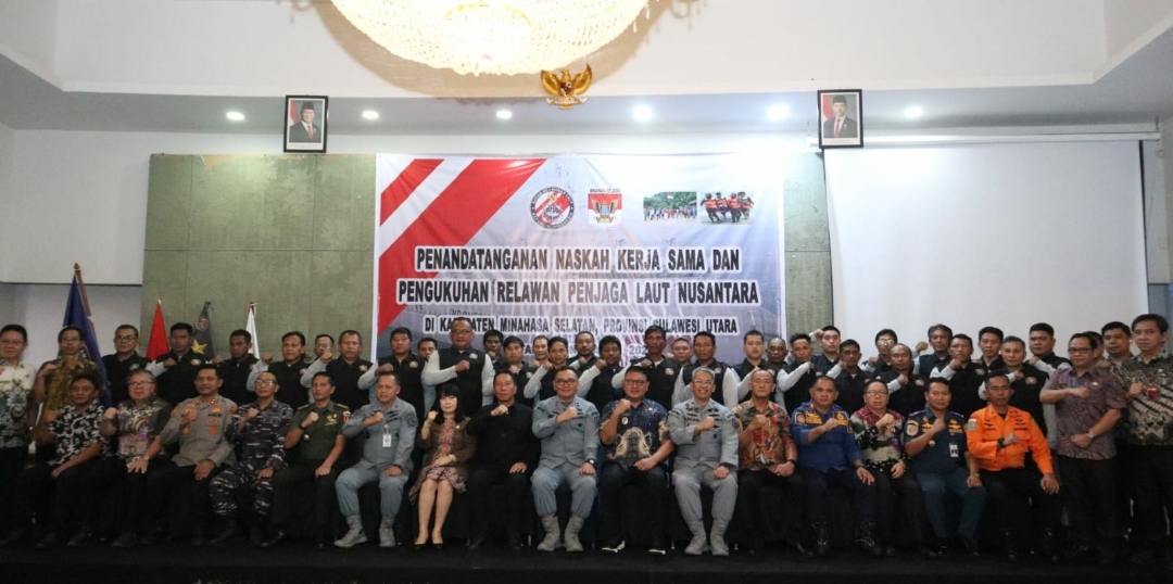 Bakamla RI Kukuhkan 30 Relawan Penjaga Laut Nusantara, Perkuat Sinergi dengan Pemkab Minahasa Selatan