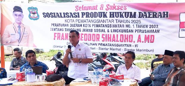 Sosper Anggota DPRD Siantar Franz Theodore Sihaloho dan Disambut Antusias Masyarakat