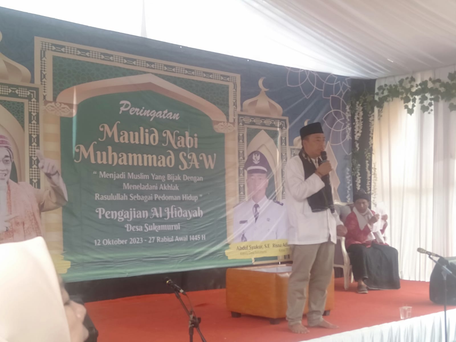 Gelar acara Maulid Nabi, Kepala Desa Sukamurni Balaraja Mengajak Warga Meneladani Akhlak Rosulullah