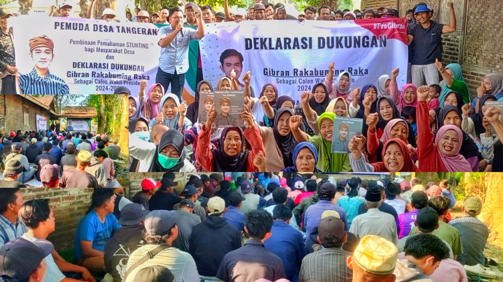 Pemuda Desa Tangerang Deklarasi Dukungan Gibran Sebagai Cawapres 2024-2029