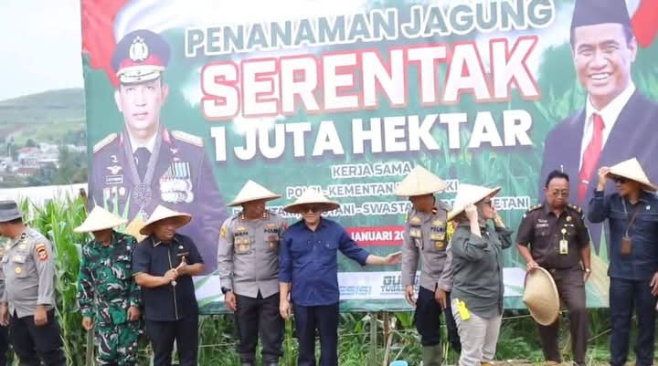 Serentak Penanaman Jagung 1 Juta Hektare se-Indonesia Dukung Swasembada Pangan 2025