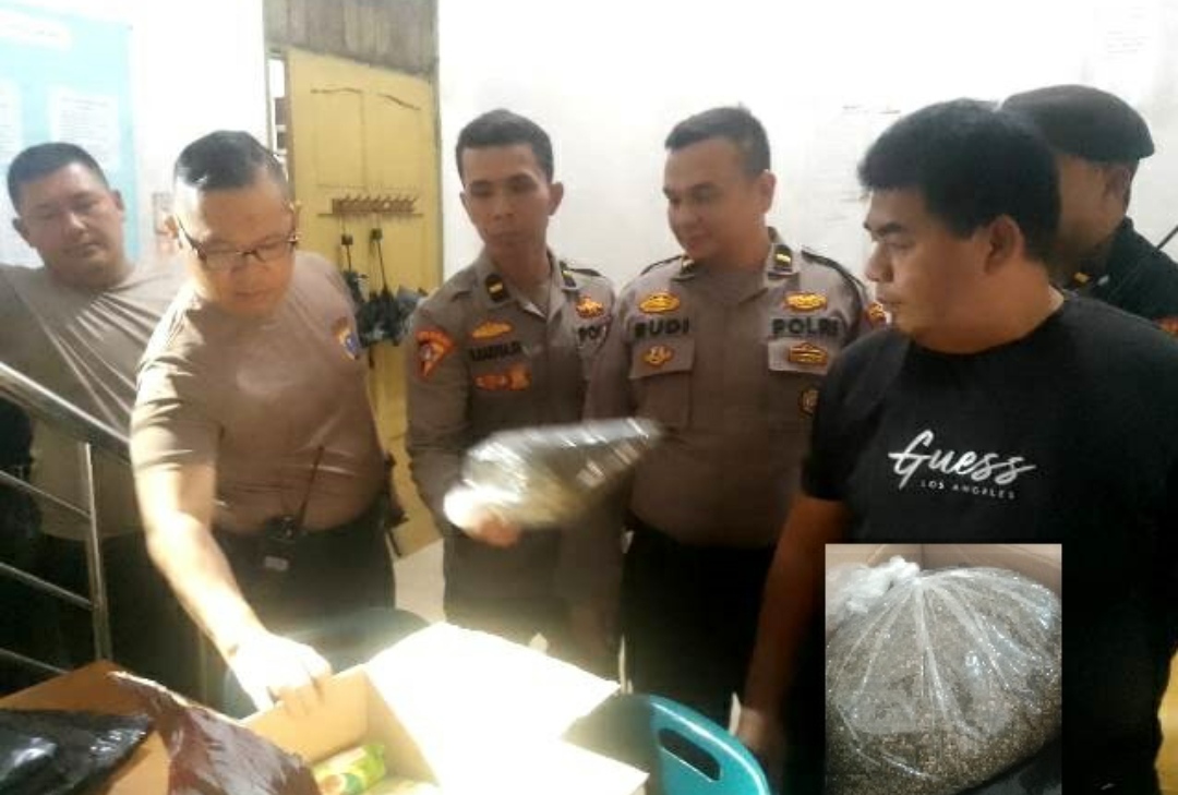 Pengiriman 1 Kg Ganja Digagalkan Samapta Polres Sian?ar