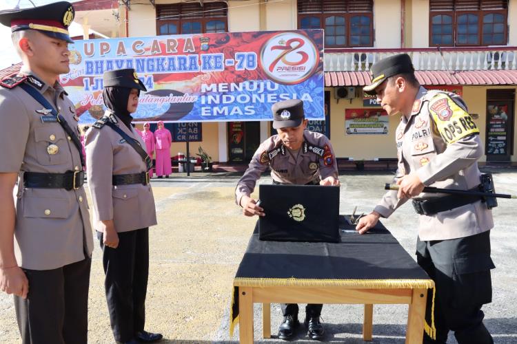 Lima PJU Polres Pematangsiantar Diganti