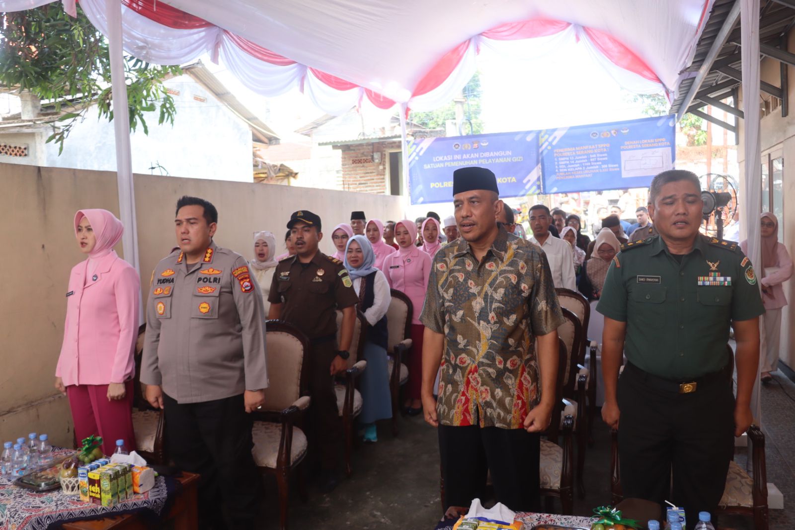 Polresta Serang Kota Laksanakan Groundbreaking SPPG serentak, Dukung Program Makan Bergizi Gratis Nasional