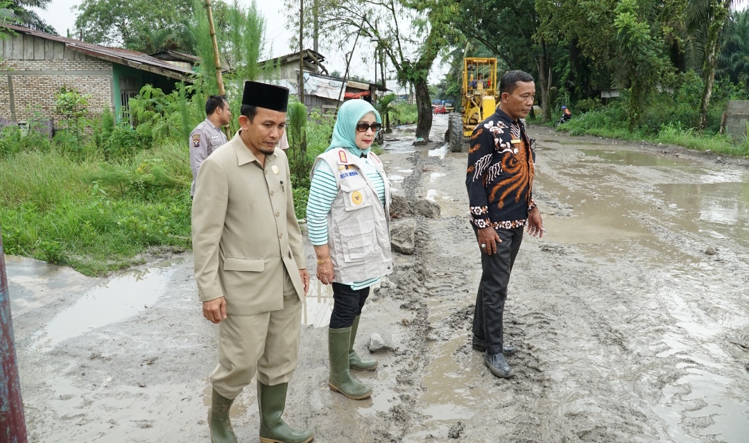 Wabup Labuhanbatu Tinjau Jalan Rusak di Pangkatan