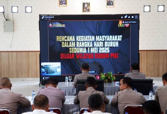 Kapolres Simalungun Ikuti Arahan Kapolri Jelang May Day