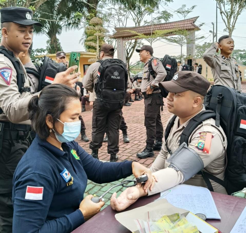 183 Personil Polres Simalungun Jalani Pemeriksaan Kesehatan Jelang Pergeseran ke TPS