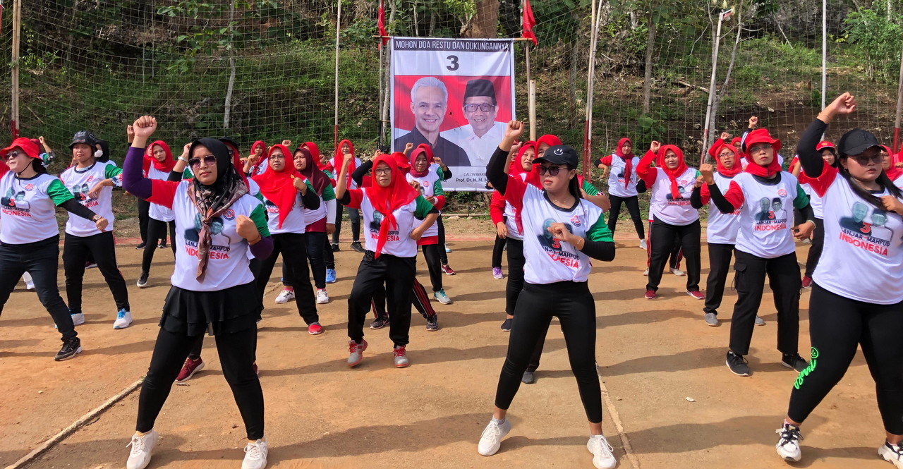 Bersama Warga Wonogiri, Relawan JARITANGAN Senam Sehat dan Ceria