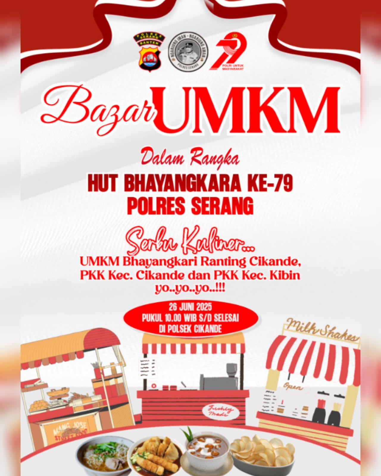 Polsek Cikande Gelar Bazar UMKM, Semarakkan HUT Bhayangkara ke-79 dan Dorong Ekonomi Kerakyatan