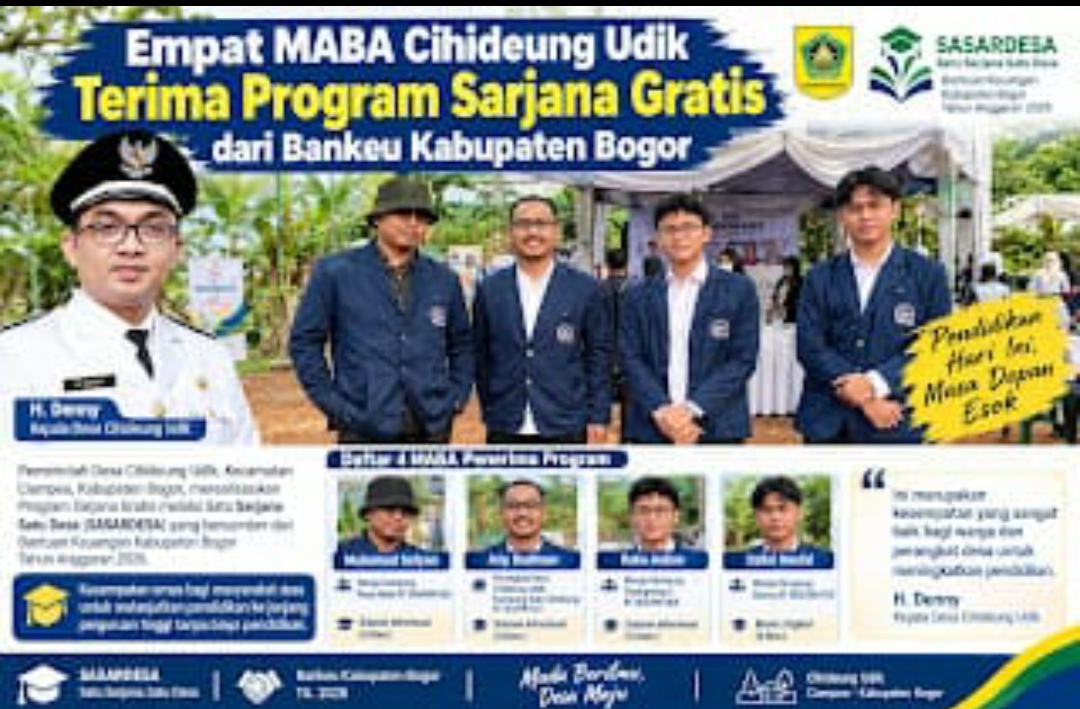 Empat Penerima SASARDESA Ditetapkan,Warga dan Perangkat Desa Cihideung Udik Kuliah Gratis Menuju Gelar Sarjana
