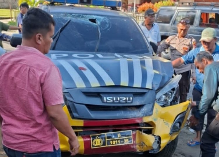 Kendaraan Dinas Polres Simalungun Terlibat Tabrakan Beruntun di Jalan Siantar Saribudolok