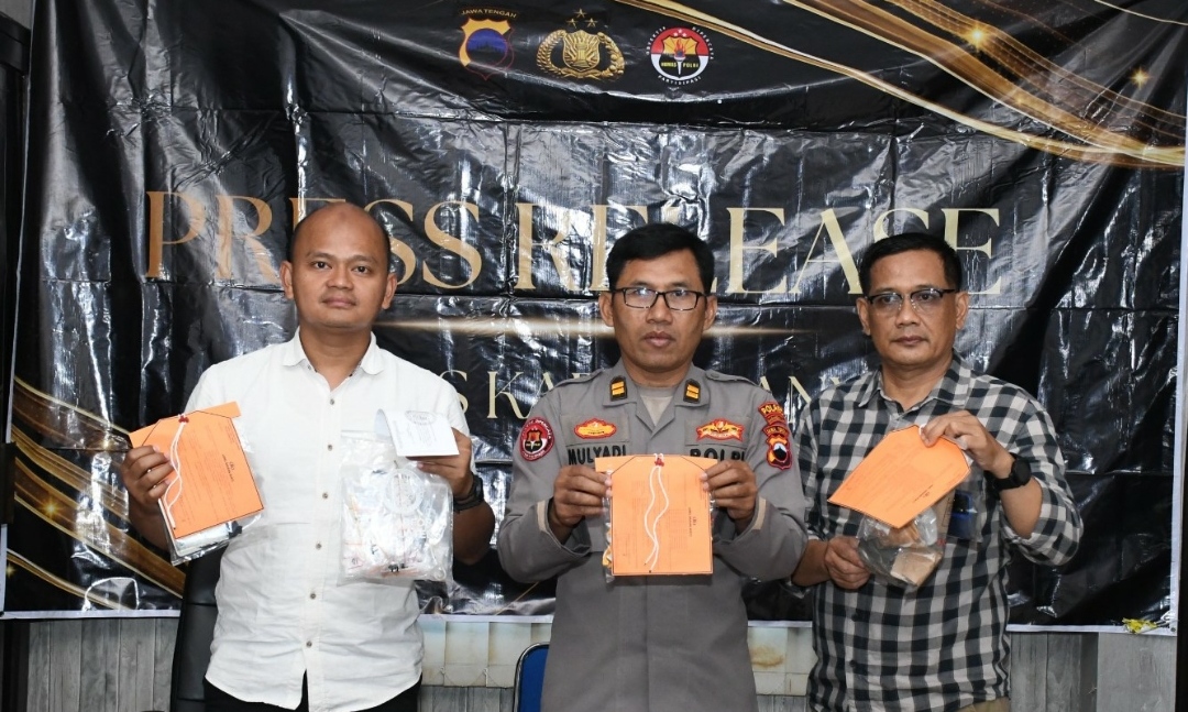 Sabu 35,95 Gram Disikat Polres Karanganyar, 3 Tersangka Diciduk