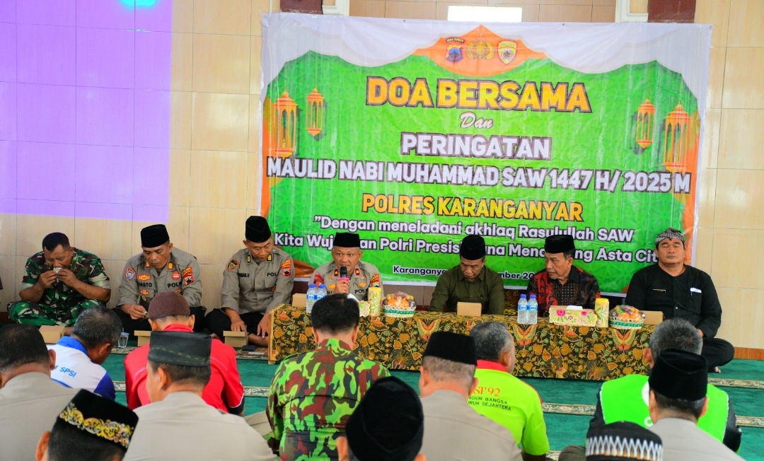 Polres Karanganyar Gelar  Peringatan Maulid Nabi Muhammad SAW 1447 H
