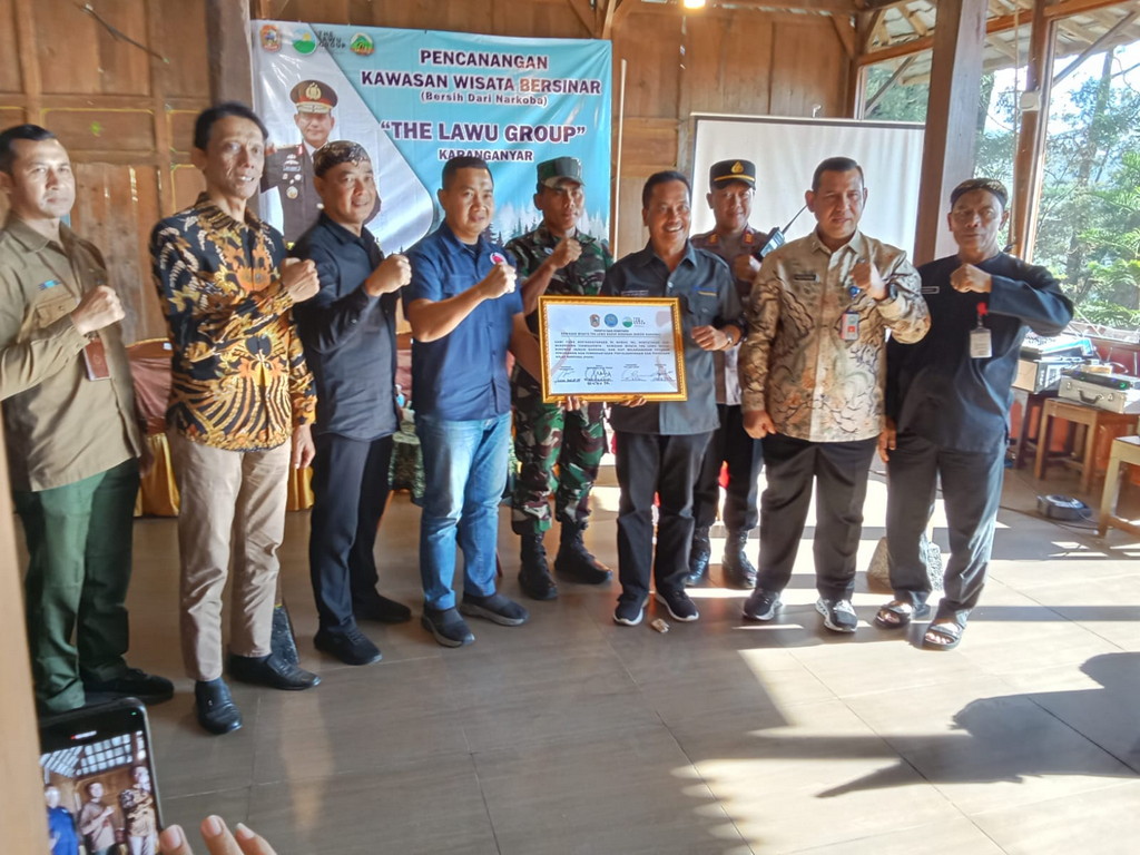 The Lawu Groub Mendapat Predikat Kawasan Wisata BERSINR dari BNN Provinsi Jawa Tengah