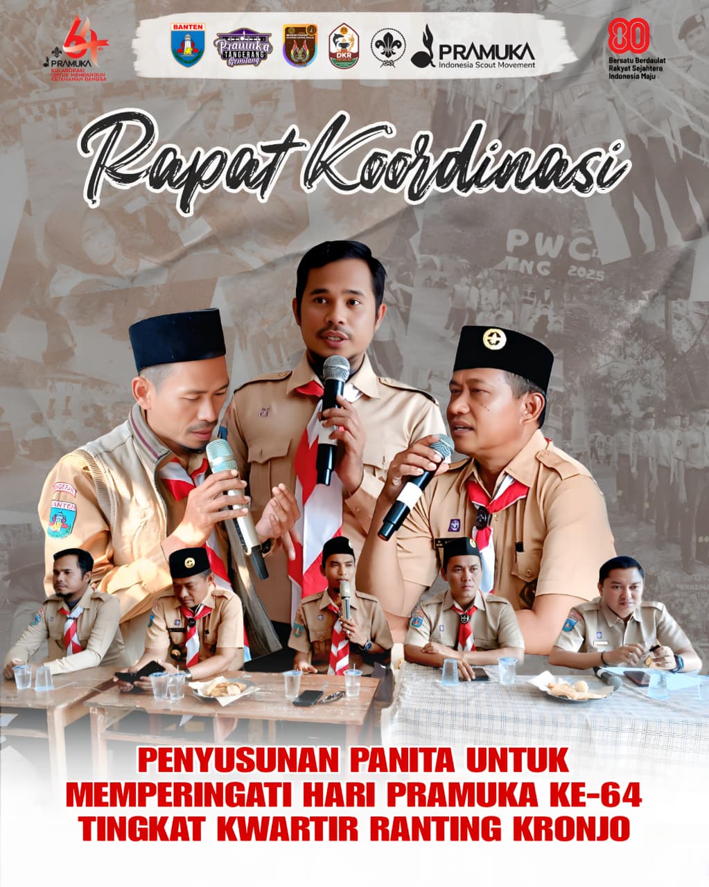 Rapat Penyusunan Panitia HUT Pramuka ke-64 Kwarran Kronjo Digelar di SDN Pagedangan Udik