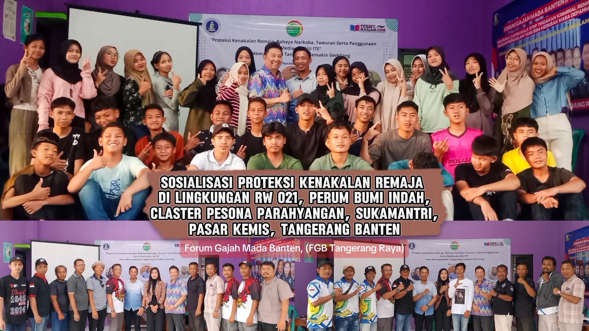 Cegah Kenakalan Remaja, Ketua RW 021 Cluster Parahyangan kolaborasi FGB Adakan Sosialisasi di lingkungannya