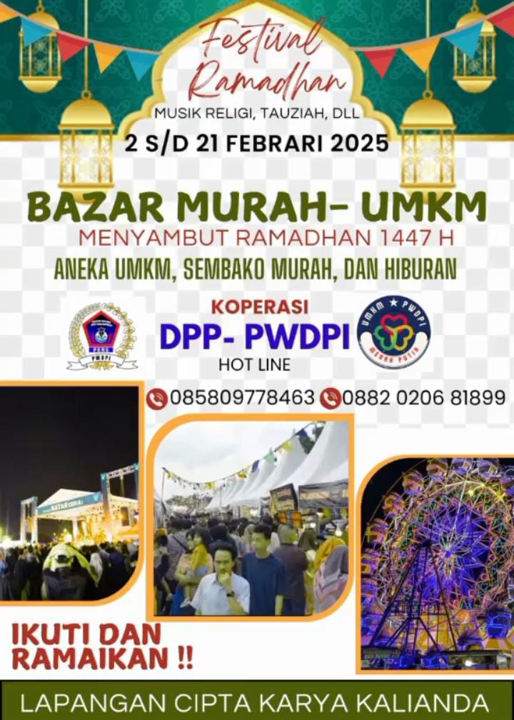 DPP PWDPI Siap Gelar Bazar UMKM Merah Putih dan Pasar Malam 20 Hari di Kalianda