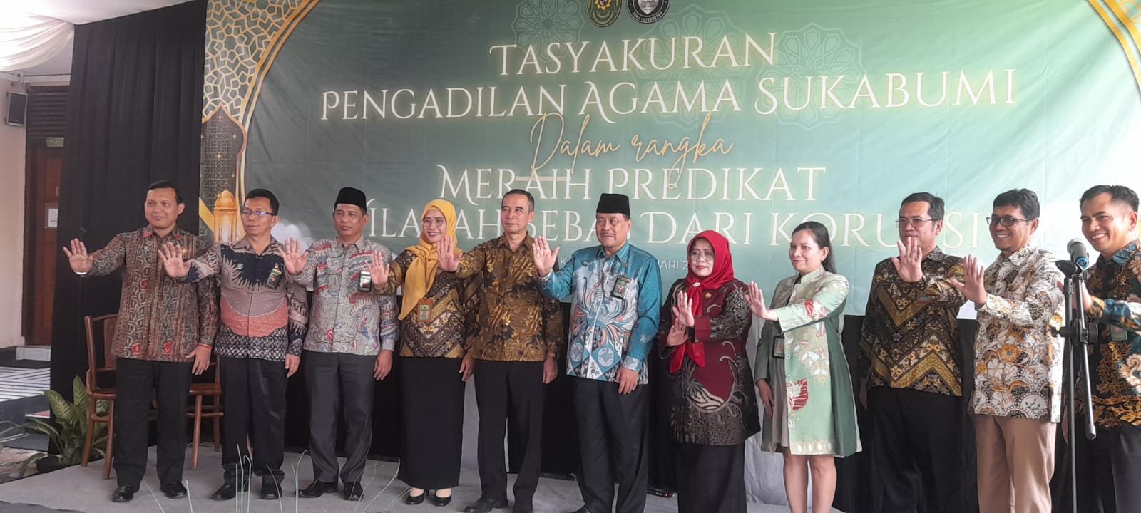 Tasyakuran Pengadilan Agama Kota Sukabumi atas Pencapaian Predikat WBK (Wilayah Bebas Korupsi) Se-Jawa Barat