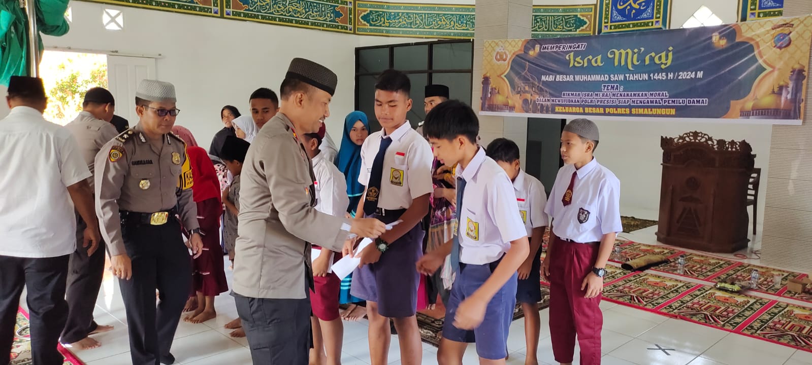 Polres Simalungun Gelar Peringatan Isra Mi'raj Nabi Muhammad SAW, Penguatan Moral Pelaksanaan Pemilu Damai