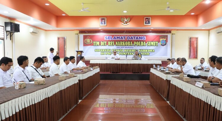 Ditresnarkoba Polda Sumut Kunker ke Polres Siantar