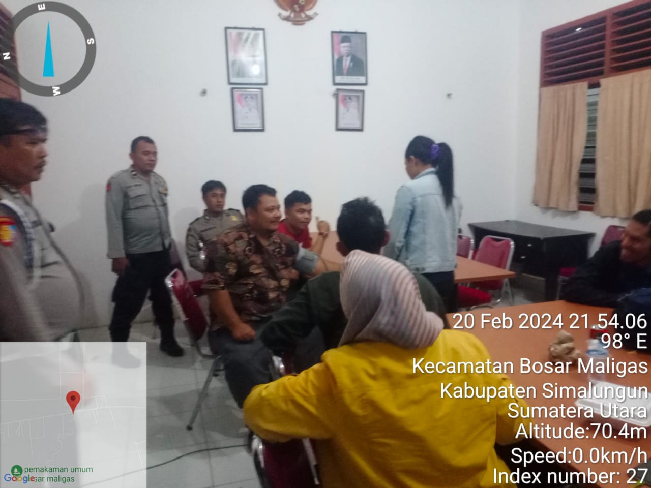 Pengecekan Kesehatan Tim Pengamanan dan Petugas PPK Bosar Maligas oleh Puskesmas Setempat