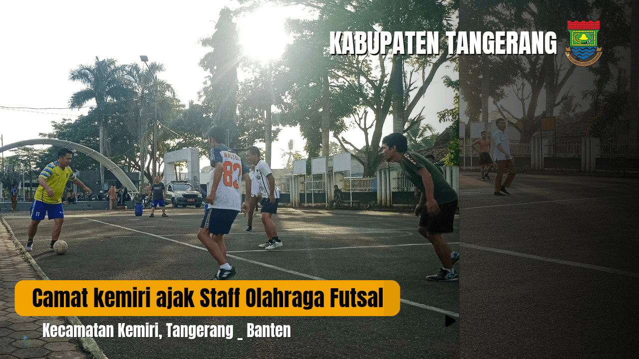 Camat Kemiri Hendarto Ajak Staffnya Berolahraga Bermain Futsal 
