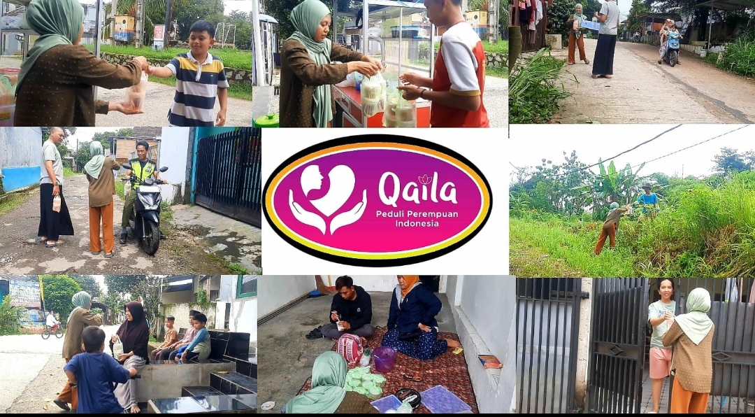 Yayasan Peduli Perempuan Indonesia Qaila (PPIQaila) Bagikan Cilok dan Es Teler di Taman Dramaga Permai