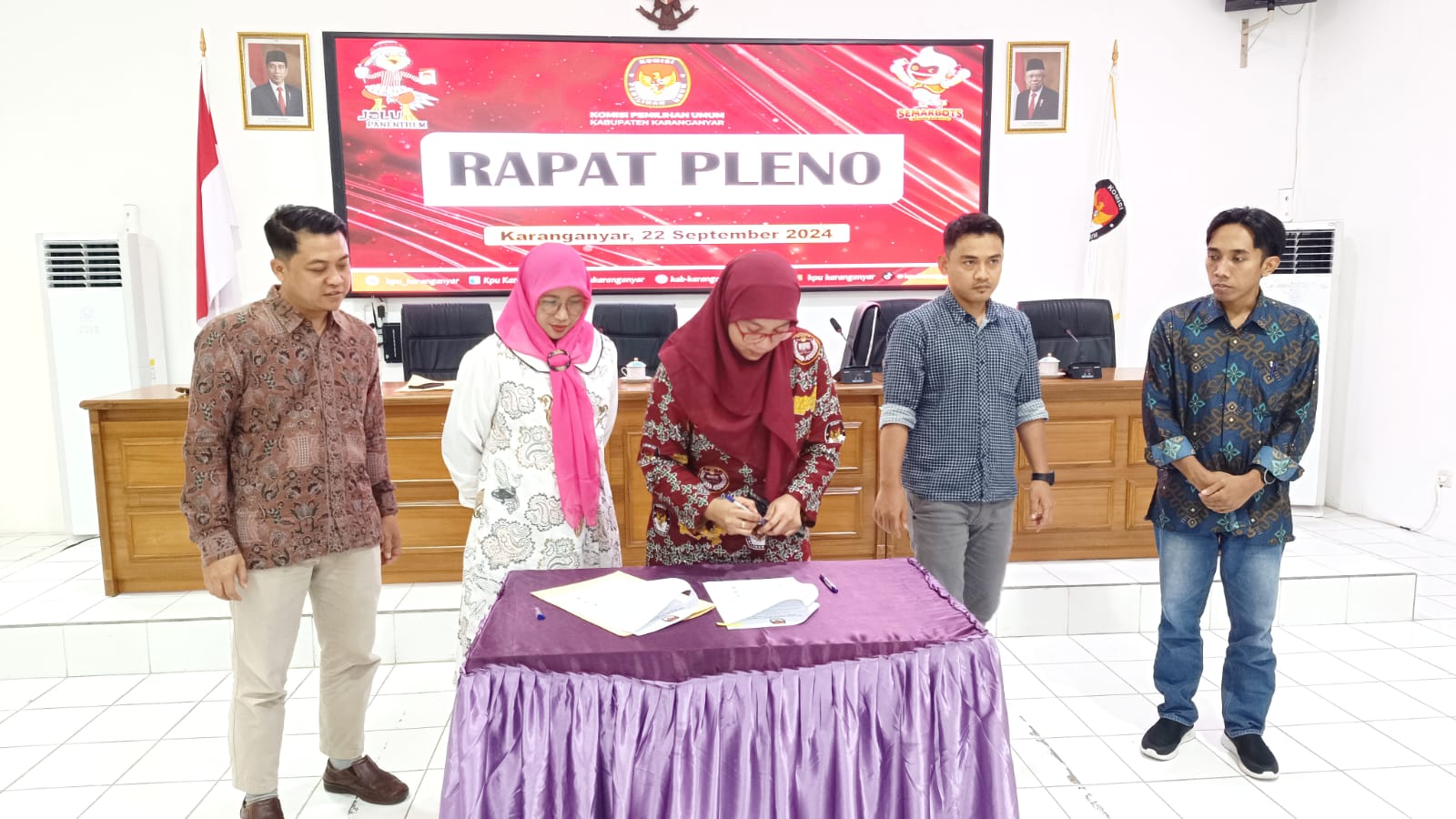 Calon Bupati dan wakil Bupati karanganganyar Telah resmi Ditetapkan KPU Karanganyar