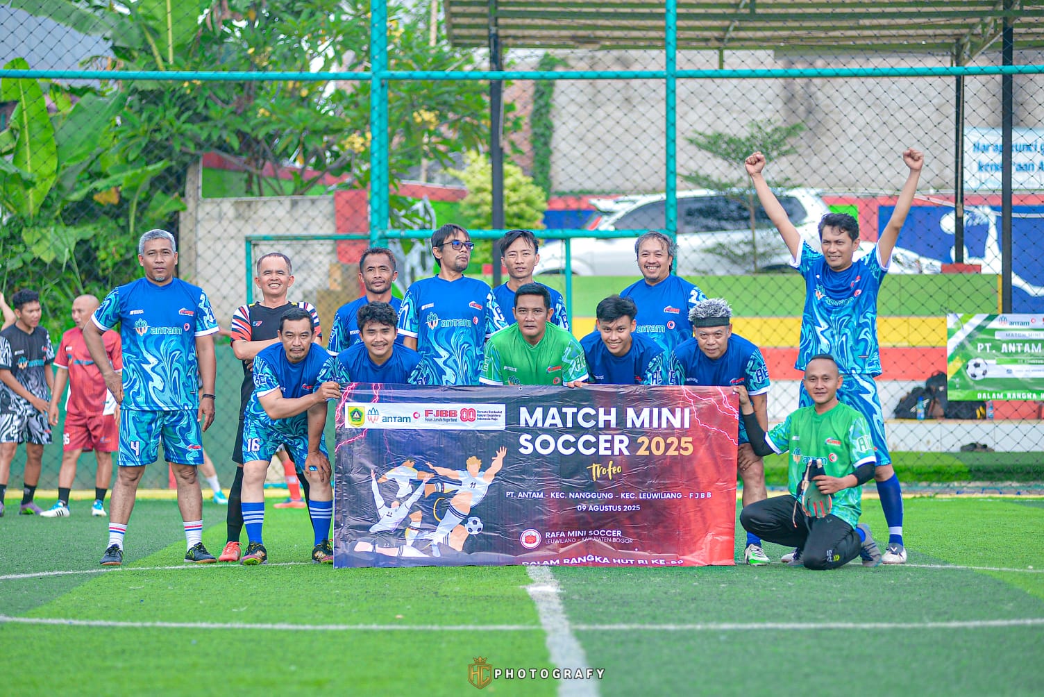 Meriahkan HUT RI, PT Antam Pongkor dan FJBB Gelar Pertandingan Sepak Bola