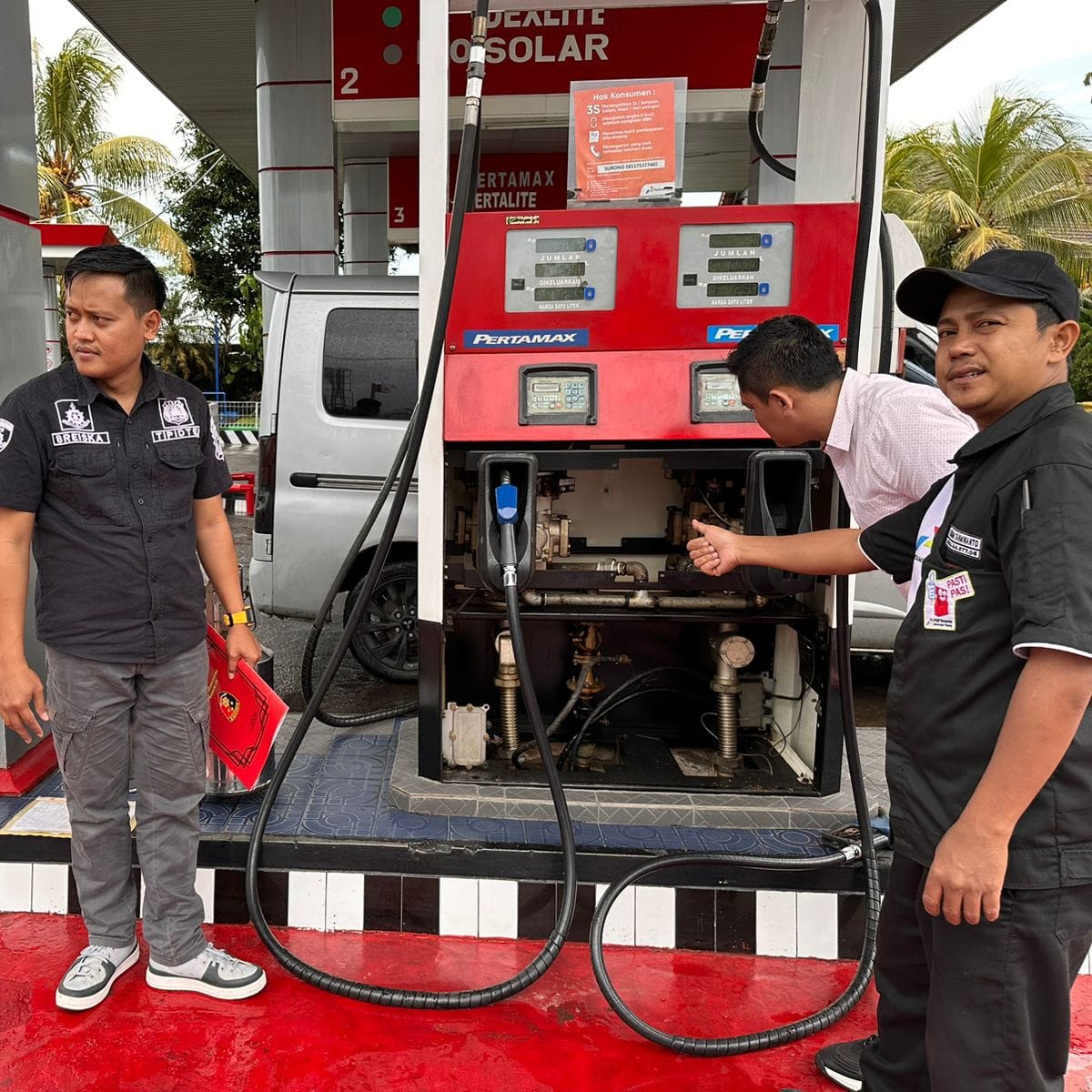 Jelang Lebaran, Sat Reskrim Polres Karanganyar Sidak SPBU Pastikan Ketersediaan BBM di Kabupaten Karanganyar 