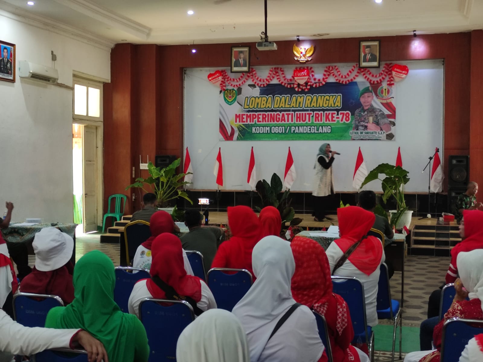 Lomba Karaoke, Ramaikan Perayaan HUT RI Ke-78 Di Kodim 0601/Pandeglang