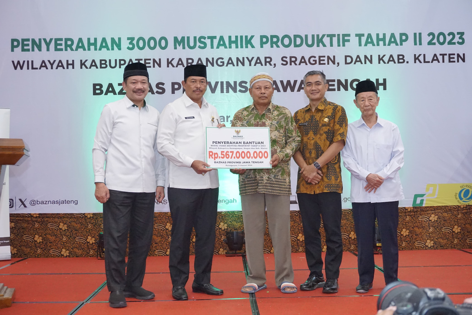 Tiga Ribu Mustahik Produktif Tahap II Diserahkan Wilayah Kabupaten Karanganyar