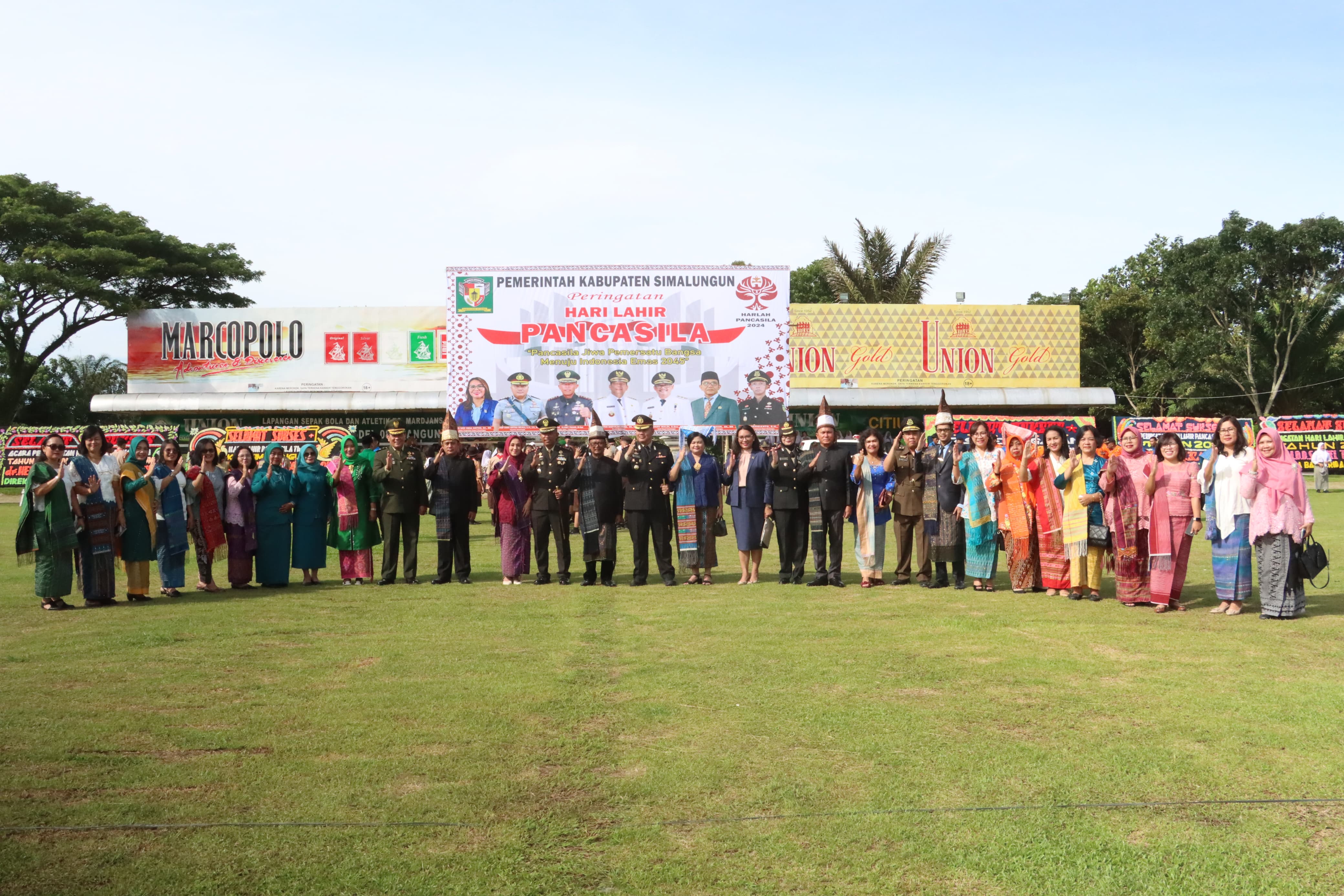 Kapolres Simalungun Hadiri Upacara Peringatan Hari Lahir Pancasila Tahun 2024 di Lapangan Koramil 