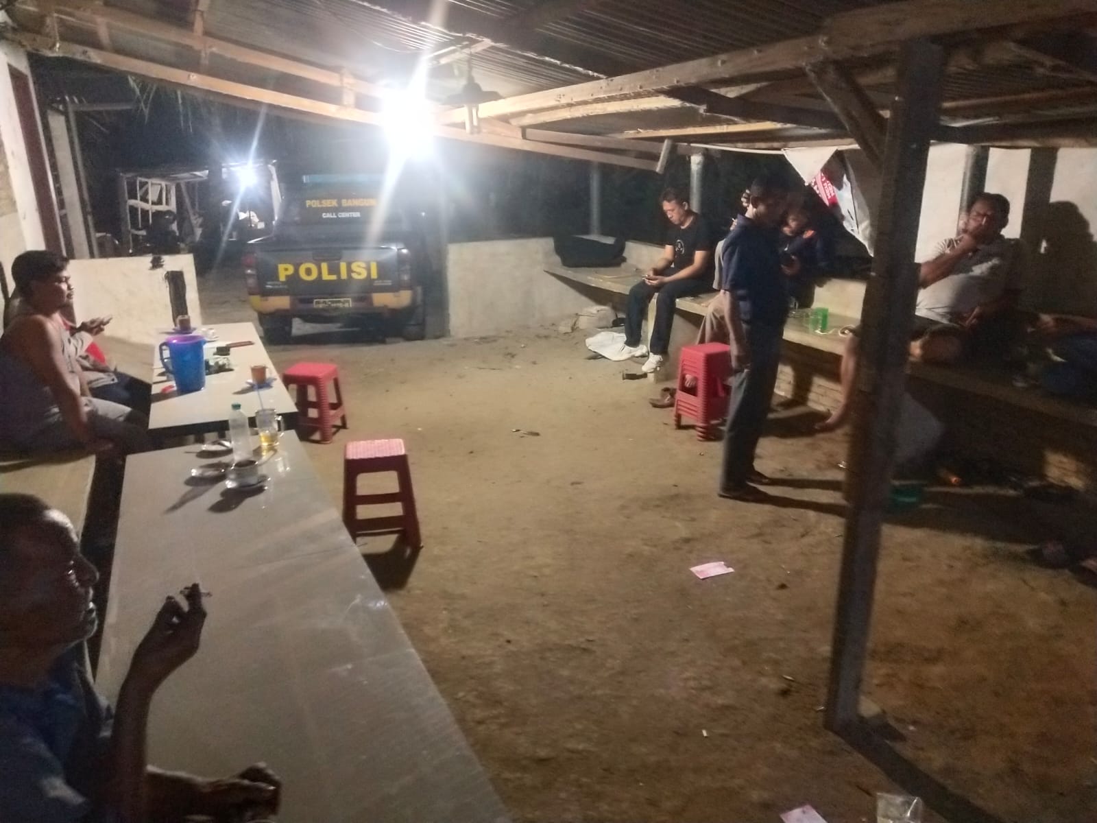 Polsek Bangun Resor Simalungun Lakukan Patroli Malam, Antisipasi Praktik Perjudian dan Jaga Kamtibmas