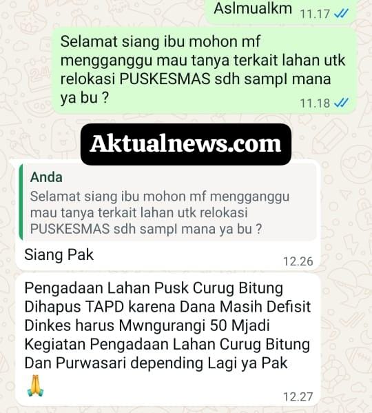 Rencana Relokasi Puskesmas Curugbitung Kandas, BPD: Wacana Tanpa Realisasi