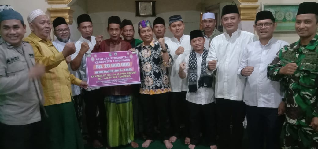 Masjid Jami Al Akbar di Pasirgintung  terima Bantuan Anggaran dari Pemkab Tangerang Melalui Program Tarling