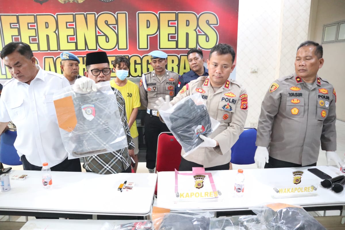 Gerak Cepat, Polres Agara Gelar Konferensi Pers Kasus Penganiayaan di Acara Muslim Ayub Fest