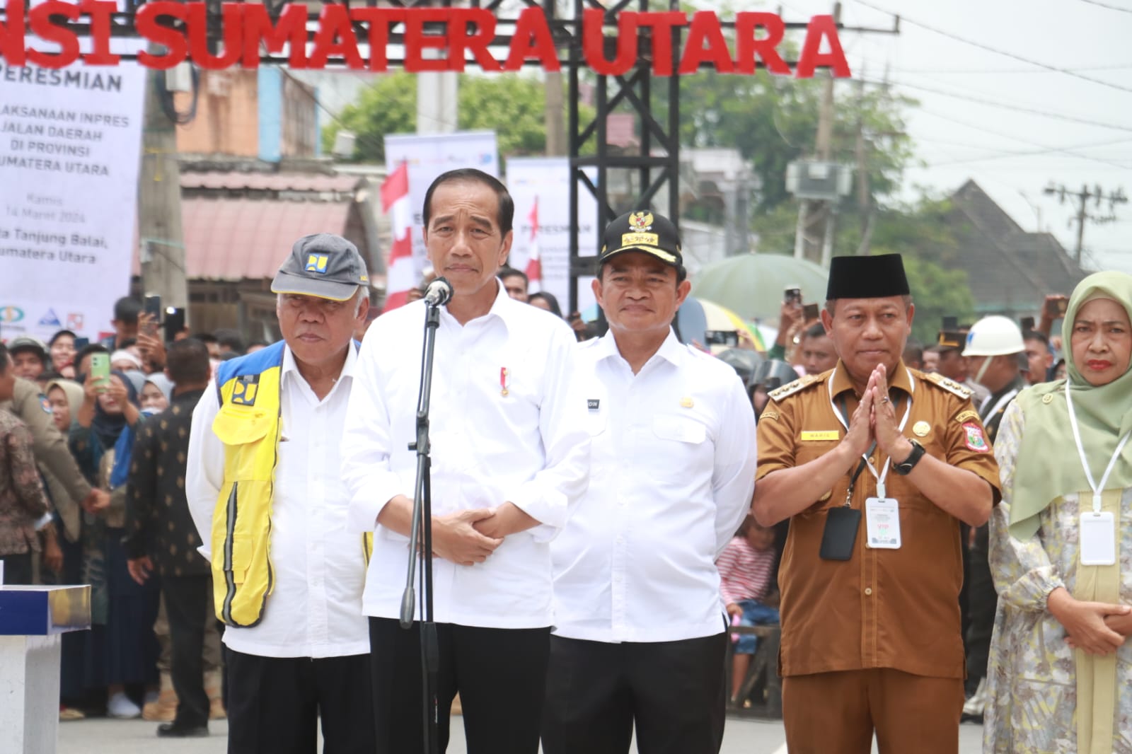 Kapolres Simalungun Hadiri Peresmian Inpres untuk Perbaikan Jalan Daerah di Sumut oleh Presiden Joko Widodo